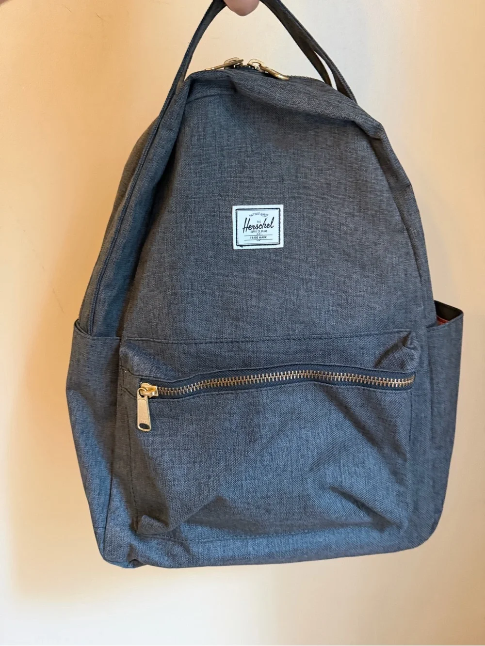 Herschel Supply Co. Miller Backpack Heathered Gray Canvas Back To School 12”x16